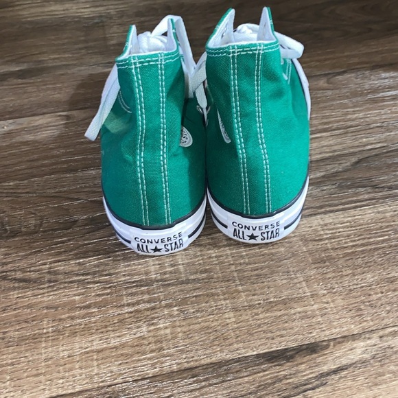 Converse Green and White High-Top Sneakers - Picture 2 of 10